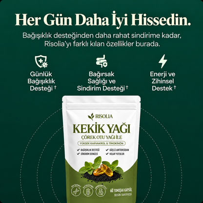 RISOLIA – Kekik Yağı ve Çörek Otu Yağı | 60 Yumuşak Kapsül